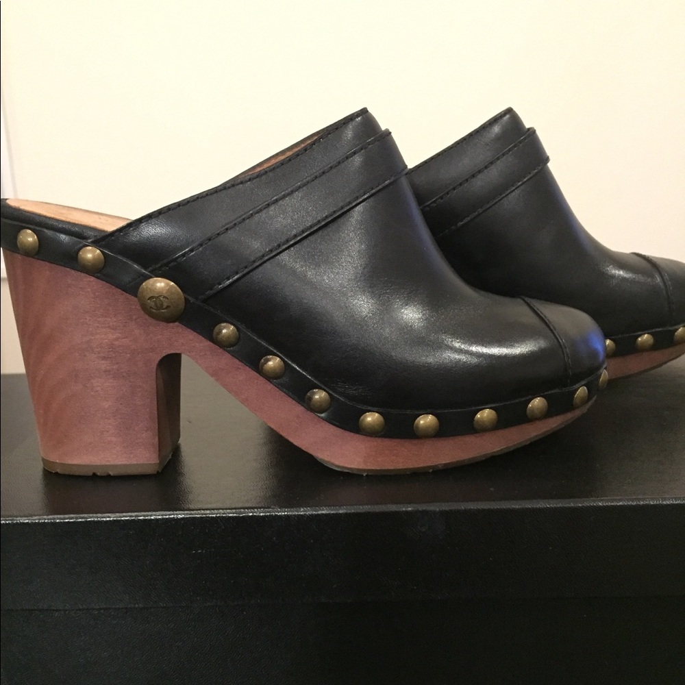 COPY - NIB authentic Chanel studded clogs size 38.5